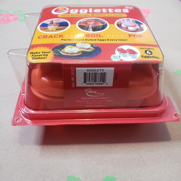 NEW Egglettes - 4 Egg Cups - Egg Cooker Hard & Soft Maker - Picture 3 of 7